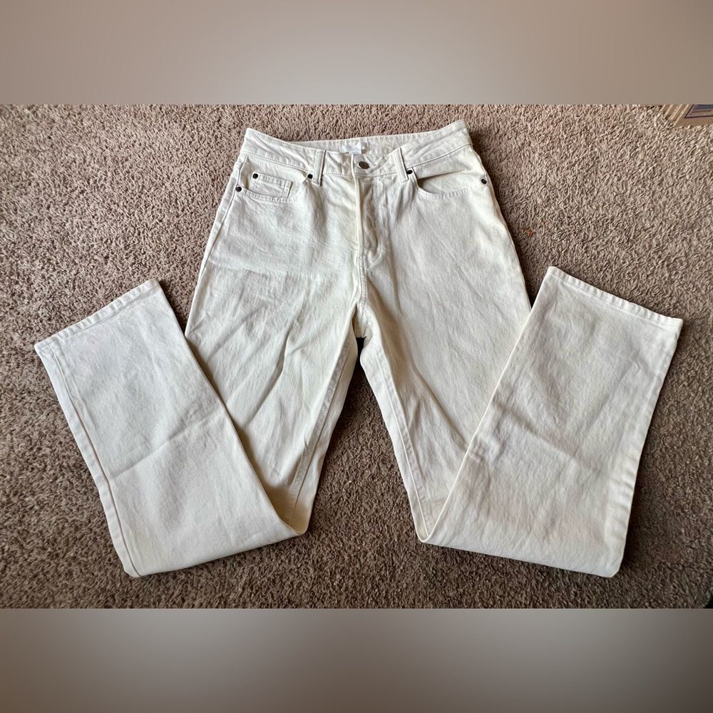 NWT H&M Slim High Waist White Women's Jeans Size 8